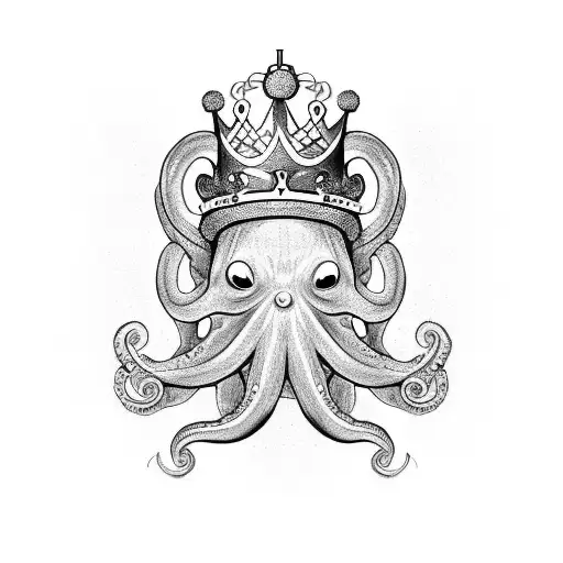Octopus Wearing A King's Crown