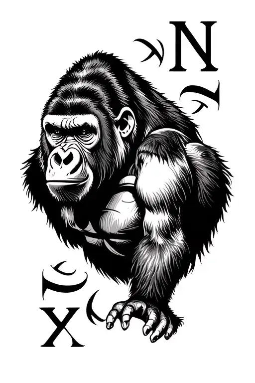 Gorilla Around Roman Numeral
