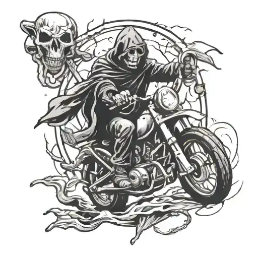 Incorporate Motocross Elements Into A Grim Reaper Design