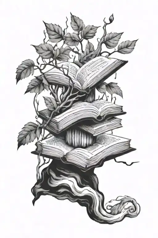 Nature Objecs That Creates A Mans Profile With An Opened Book