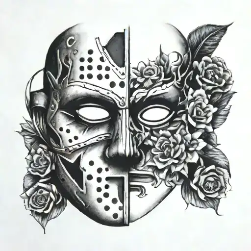 Jason Mask With Face Shading Dark And Moody