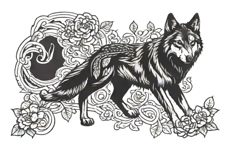 Wolf With Clover