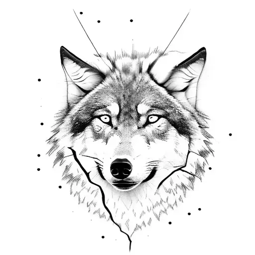 Running Wolf And Moon