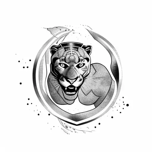 Panther Surrounded By Nature