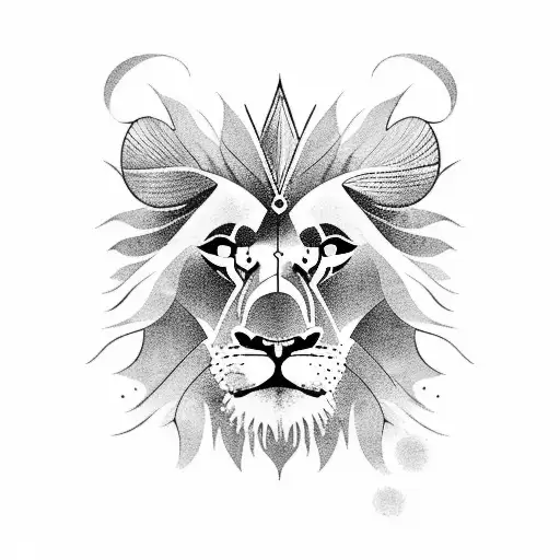 A Lion Playing A Guitar In A Lush Forest