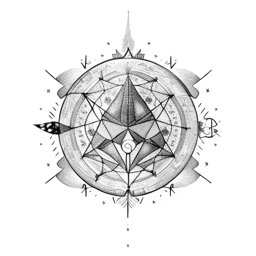 A Tattoo Design Combining The Constellations Of The Zodiac Signs With Elements Of Programming Code