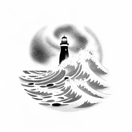 Lighthouse Mountains Waves