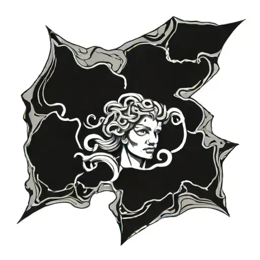 Cracked Marble Medusa