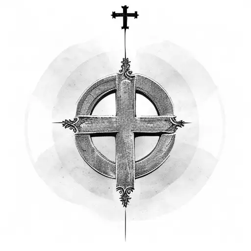 Three Crosses With A Bible Verse