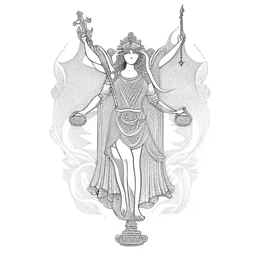 Goddess Of Justice Tarot Card