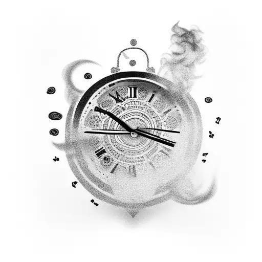 Smoke And Eye With Clock