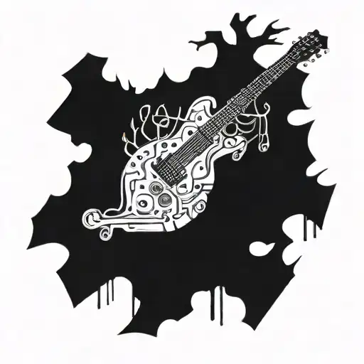 A Robotic Tree Playing A Guitar Made Of Axes