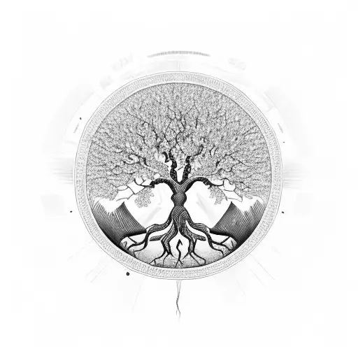 Tree Of Life With An E In Its Roots