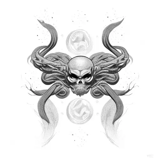 Black Entity With Many Arms