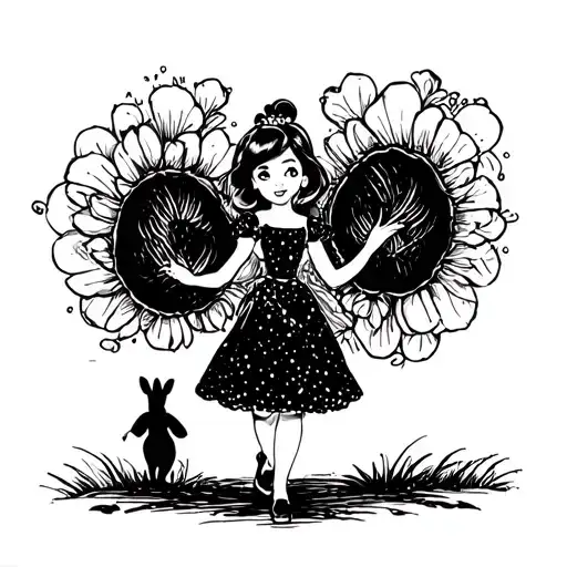 Little Girl Walking Towards Disney