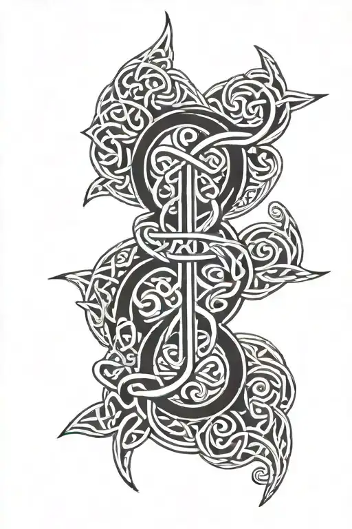 Celtic Half Sleeve Around Existing Celtic Knot