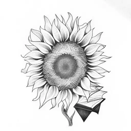 A Sunflower With Pages Of A Book As Its Petals
