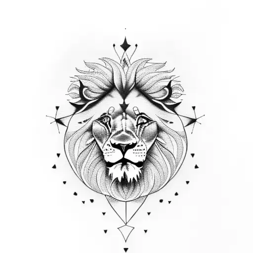 Lion With Clouds And Quote