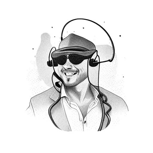 Cowboy With Headset On