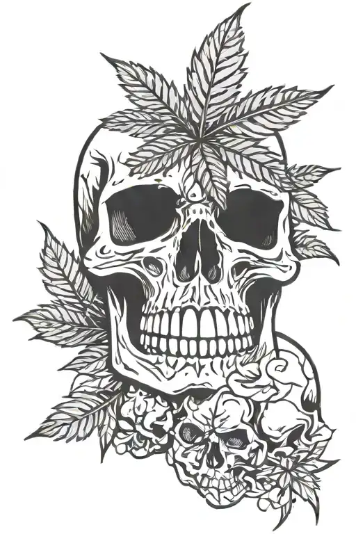 Pot Leaf And Skull