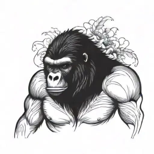 Gorilla Beating His Chest Piece