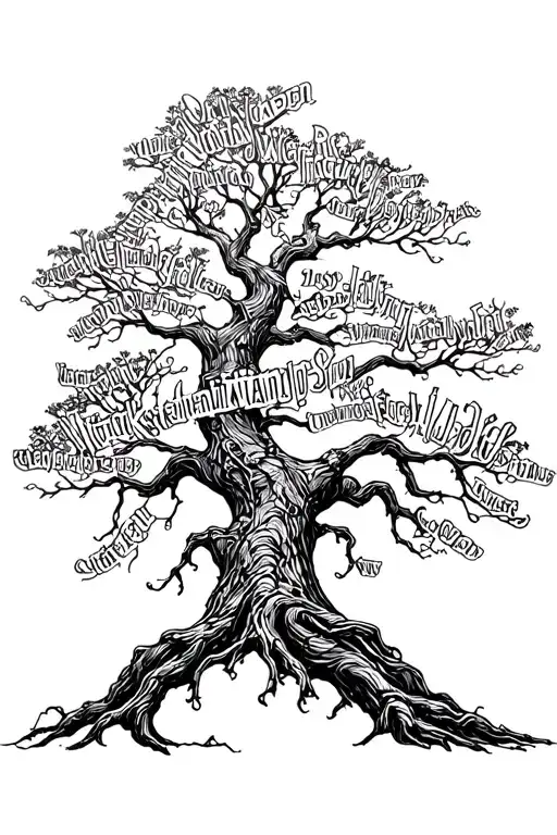 Tree Made Out Of Names