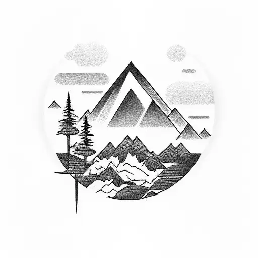 Generate Mountain Tattoo To Cover 4 Letter Word Near Wrist