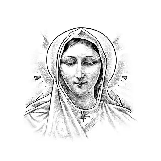 Mother Mary With Jesus Crusafix