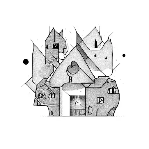 Cat In Form Of A House