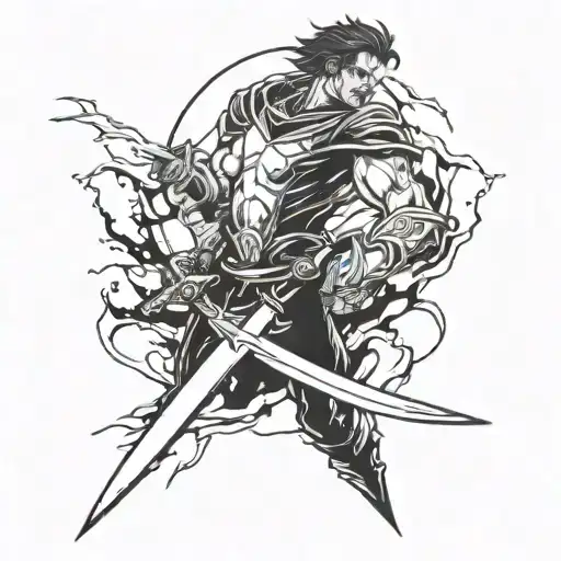 Lightning With Sword