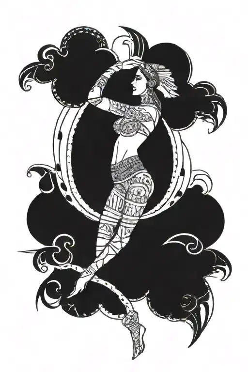 Thigh Tatto Egyptian