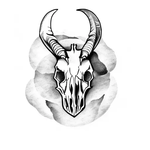 Circle And Goat Skull