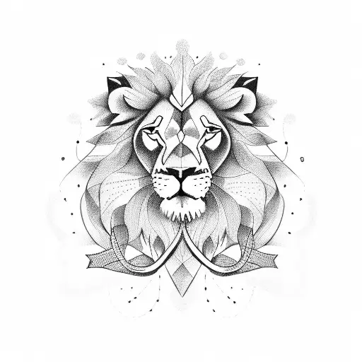 Lion With Green Ribbon