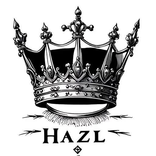 Hazel Name With Crown