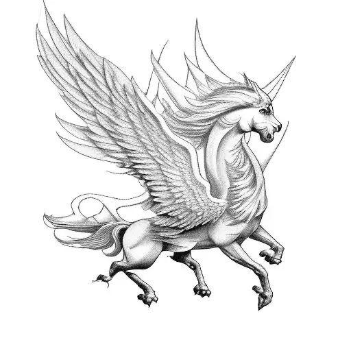 Combining A Pegasus And A Phoenix Into A Single Mythical Creature