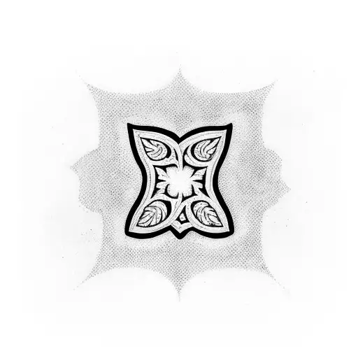 Mini Black Cross On Bottom Of Tricep