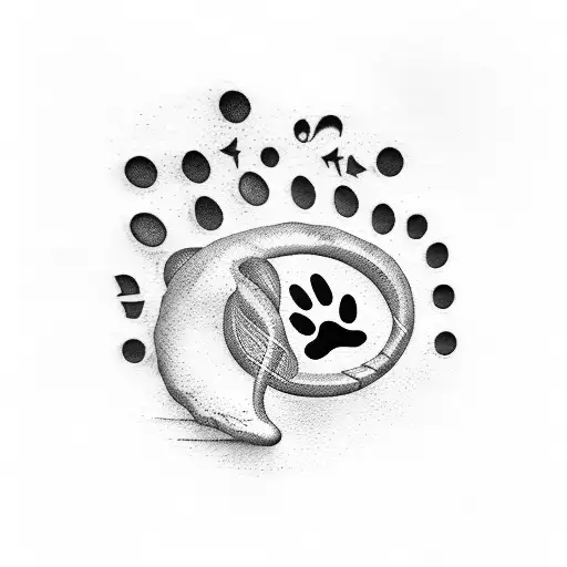 Incorporate A Musical Note With Animal Paw Prints