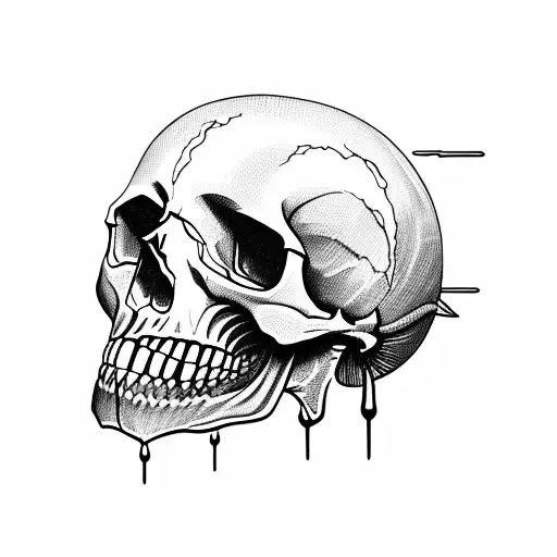 Skull Under A Thunderstorm