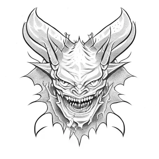 Devil Demon Sharp Tooth Goblin Style