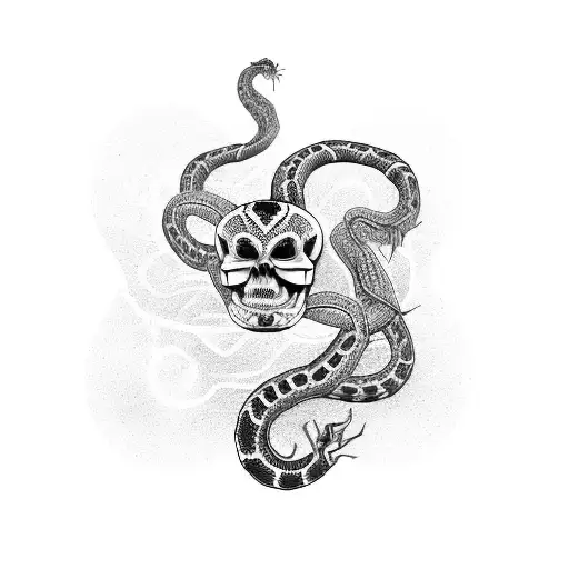 Scary Snake Skeleton