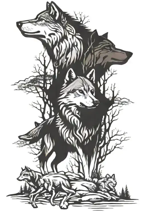 Irish Wolves Trains Woods