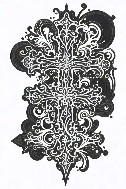 Paint Splash Cross Black