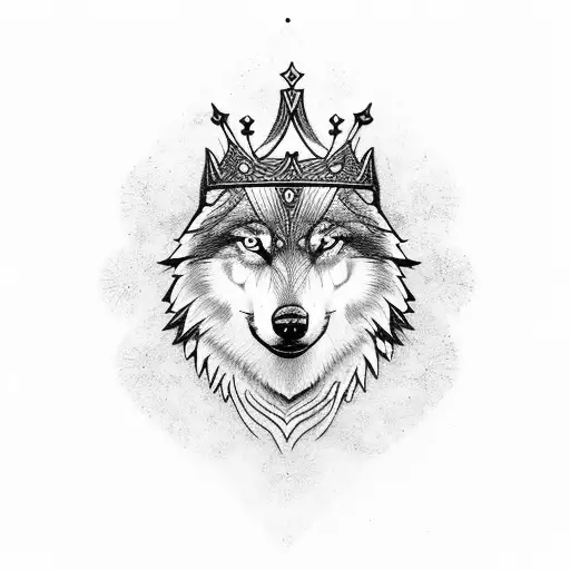 Wolf With A King's Crown