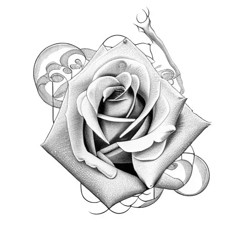 Cross With Eye And Rose