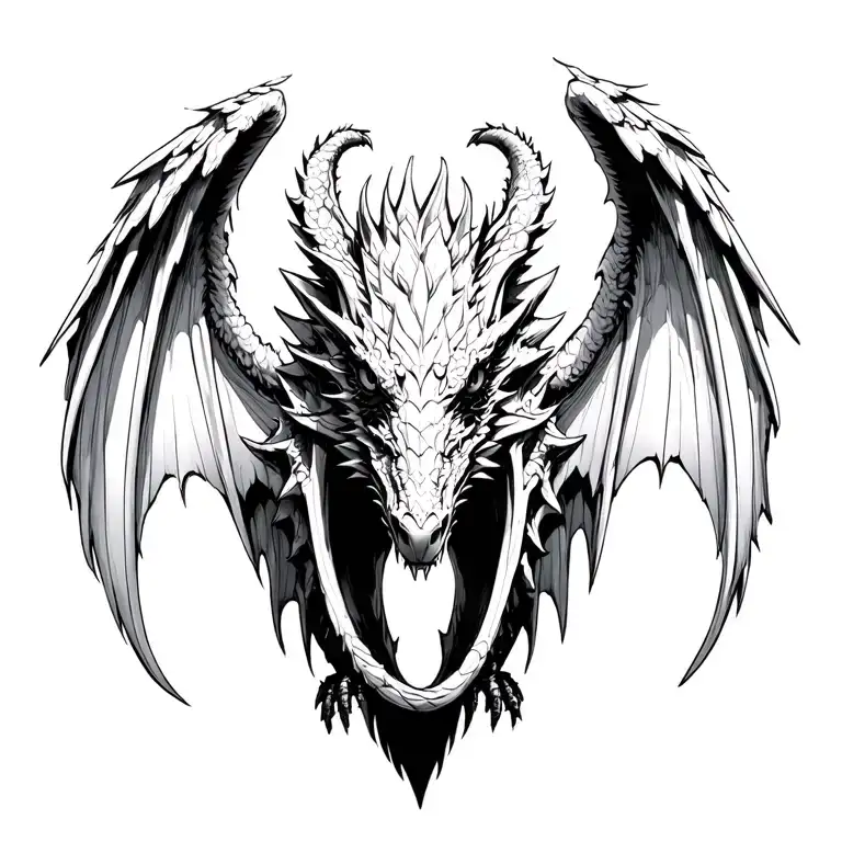 Sagrada Familia Architecture Into A Gargoyle Dragon Front Facing Big Wings