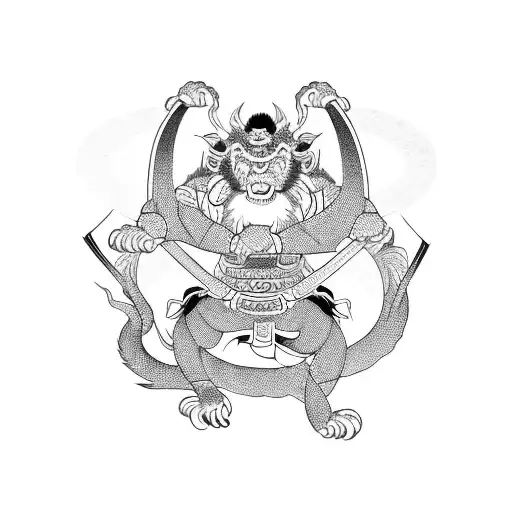 Samurai Monkey Tiger Dragon