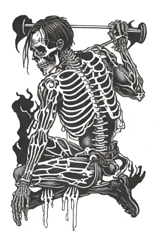 Travis Scott Rapper As A Skeleton