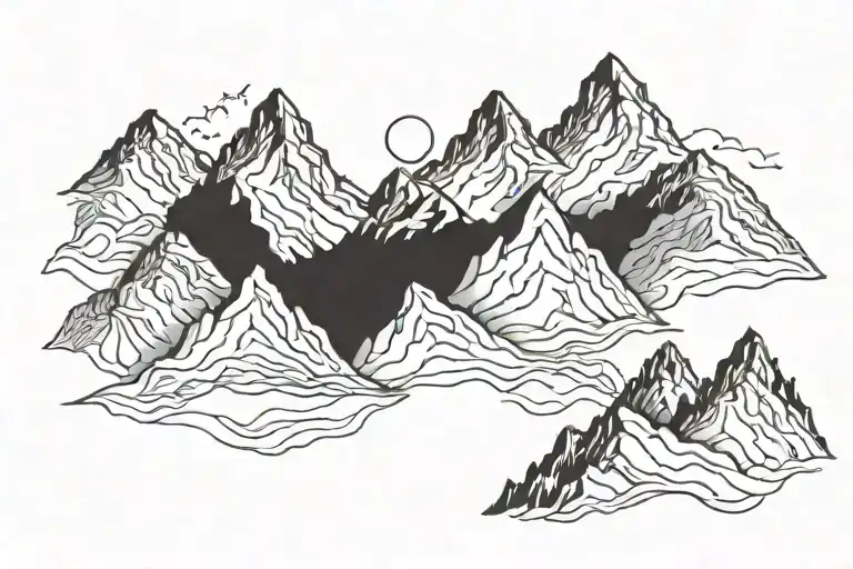 Mountain Peaks Symbolizing Accomplishments