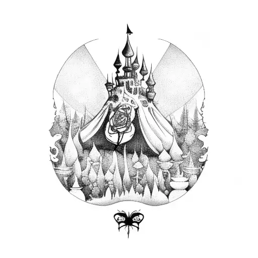 Dark Alice In Wonderland Forest I'll Arm Sleeve