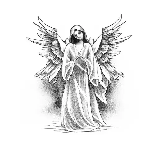 Angel With Olive Branch For The Clavicles